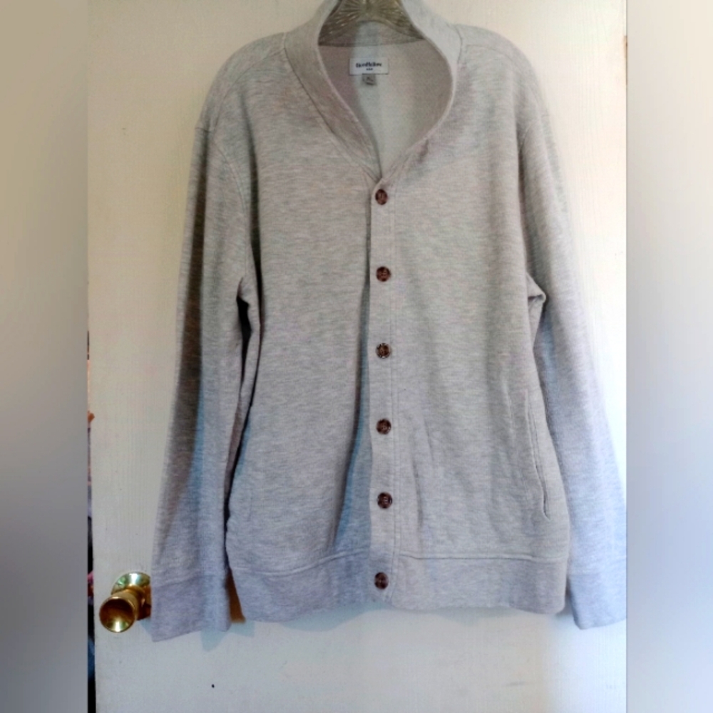 Goodfellow Sz.XL Fleece Button‎ Up Cardigan Gray Mens